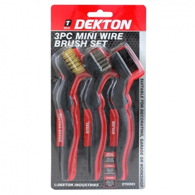 Dekton 3 Pack Mini Wire Brush Set