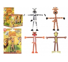 Bendy Wild Animal Friends 4 Assorted