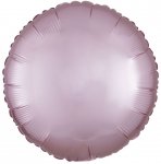 Amscan Silk Lustre Pastel Pink Circle Standard Foil Balloons