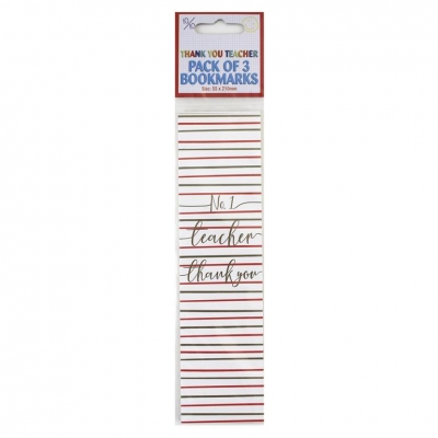 No. 1 Teacher Bookmark 3 Pack