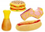 Food Vinyl Dog Toys 4 Assorted