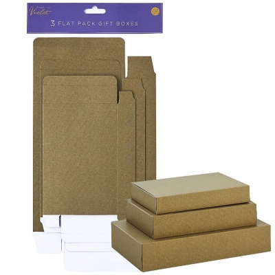 Gold 3 Pack Flat Pack Box