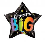 Qualatex 20" Star Dream Big Rainbow Stars Balloon