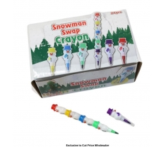 Christmas Swap Snowman Crayon