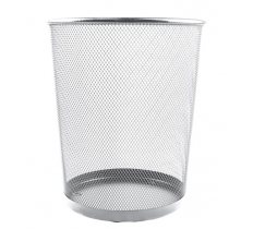 Silver Metal Waste Paper Bin