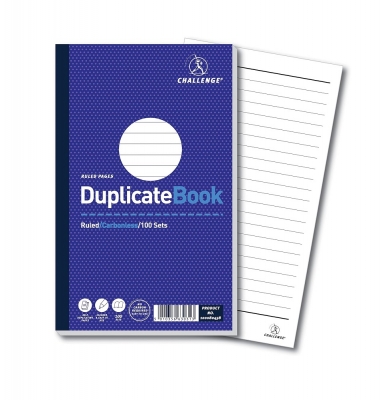 Challenge 190mm X 250mm Duplicate Carbonless Book 100 Page