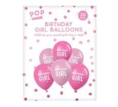 Birthday Girl Balloons 20pk