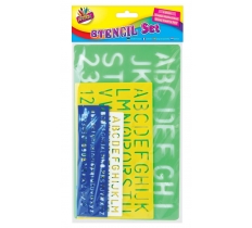 Tallon Alphabet Stencil Set 4 Pack ( Assorted Colours )