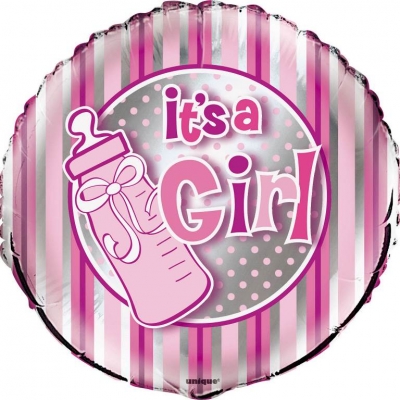 18" Pack g Its A Girl Bottle Foil