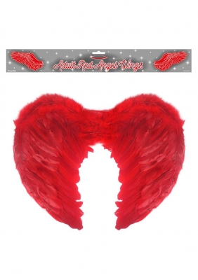 Adult Red Angel Feather Wings (44cm x 34cm)