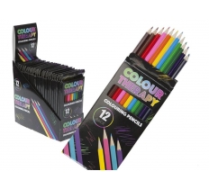 ADULT COLOUR THERAPY 12PC SHARPENED COLOUR PENCILS