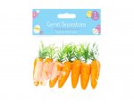 EASTER BONNET CARROT DECORATIONS - 7 PACK