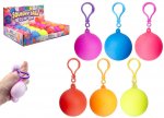 Squishy Neon Ball With Clip On 4.8cm 6 Assorted