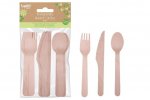 Biodegradable Wooden Cutlery Set 15 Pcs
