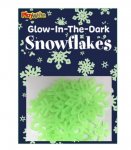 16PACK GLOW IN THE DARK SNOWFLAKES 20X14CM