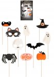 Halloween Photo Booth Props with Sticks (10 Pieces) Assorted