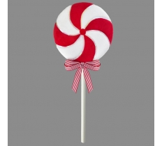 60CM LOLLIPOP RED/WHITE