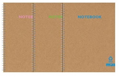 Silvine Recycled Kraft A4 Twinwire Notebook 80Gsm 120 Pages