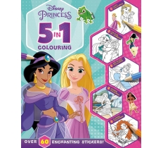 Disney Princess 5 in 1 Colouring
