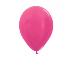 Metallic Solid Fuchsia 12" Latex Balloons 30cm- 25 Pack5Pc