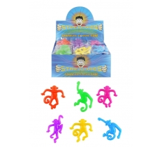 Stretch Monkeys 9cm Assorted Colours X 84 ( 15p Each )