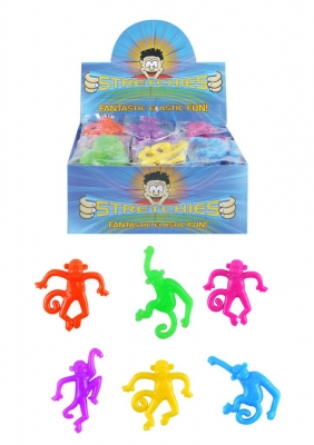 Stretch Monkeys 9cm Assorted Colours X 84 ( 15p Each )