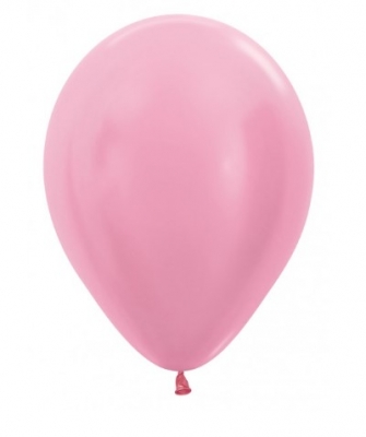 Sempertex 12" Pearl ( Satin ) Pink Latex Balloons 50 Pack