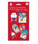 Christmas Co-ord Novelty Tags 20Pk