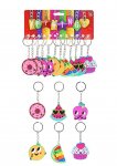 Fruity Sweet Keychains (5cm) 6 Assorted Designs X 12PC