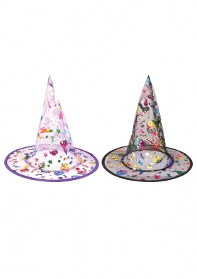 Hat Witch Multi Colour Child ( Assorted Designs )