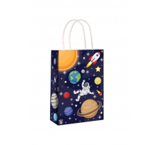 Space Paper Party Bag With Handles 14cm X 21cm X 7cm