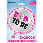 Pink Stars Bride To Be Round Foil Balloon 18"