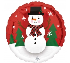 Smiley Snowman 18" Foil Balloon