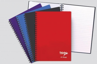 Tiger A5 Twin Wire Notebook 80 Lined Pages