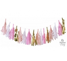 2M Tassel Pink White Gold