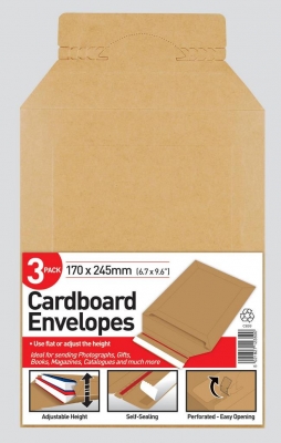 County Cardboard Envelopes 170 X 245mm 3 Pack