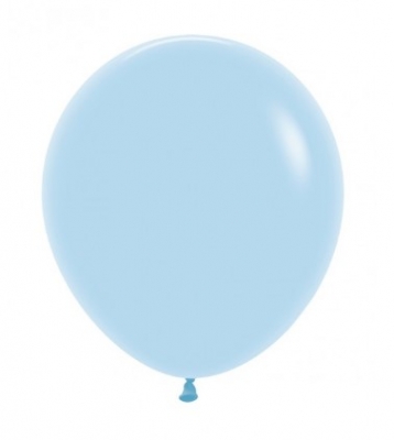 Sempertex 18" Pastel Matte Blue Latex Balloons 25Pack