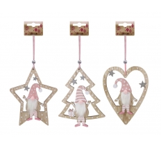 Hanging Pink Gnome Deco