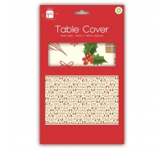 Christmas Party Traditional Table Cover 120 x 180cm