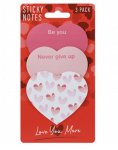 Valentine's Day Heart Shaped Sticky Notes Pack Of 3