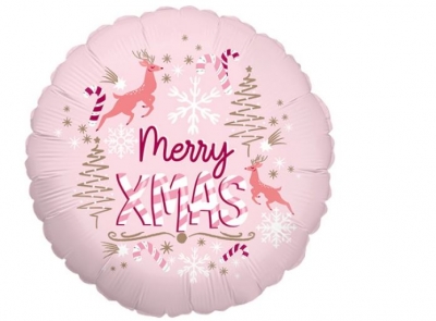 Pink 18" Christmas Balloon