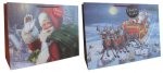 Gift Bag Christmas Trad Santas Landscape Jumbo (40.5 x 55.8 x 2