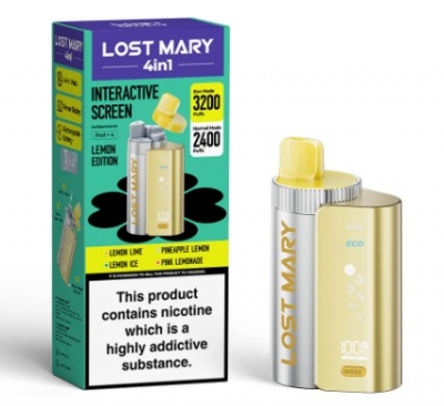 Lost Mary 4 In 1 Vape Pod Kit Lemon Edition