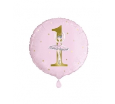 18" 1St Birthday Ballerina Balloon