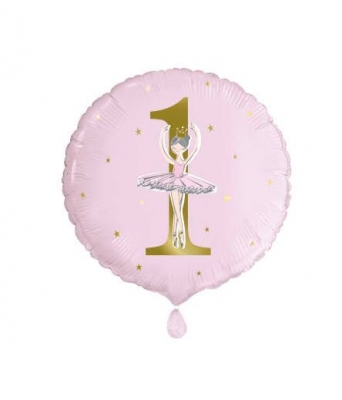 18" 1St Birthday Ballerina Balloon