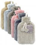 Hot Water Bottles with Luxury Faux Fur Cover ( Assorted )