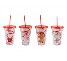 Christmas Cup & Twist Straw