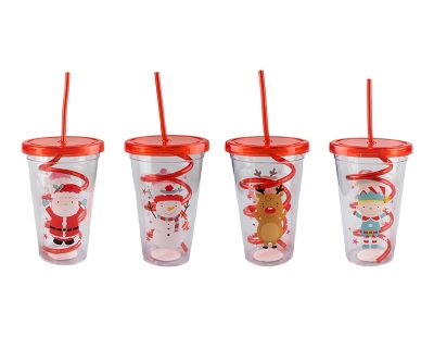 Christmas Cup & Twist Straw