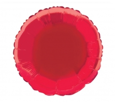 Solid Round Foil Balloon 18" Ruby Red