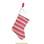 Deluxe Plush Red Nordic Classic Stocking 40cm X 25cm